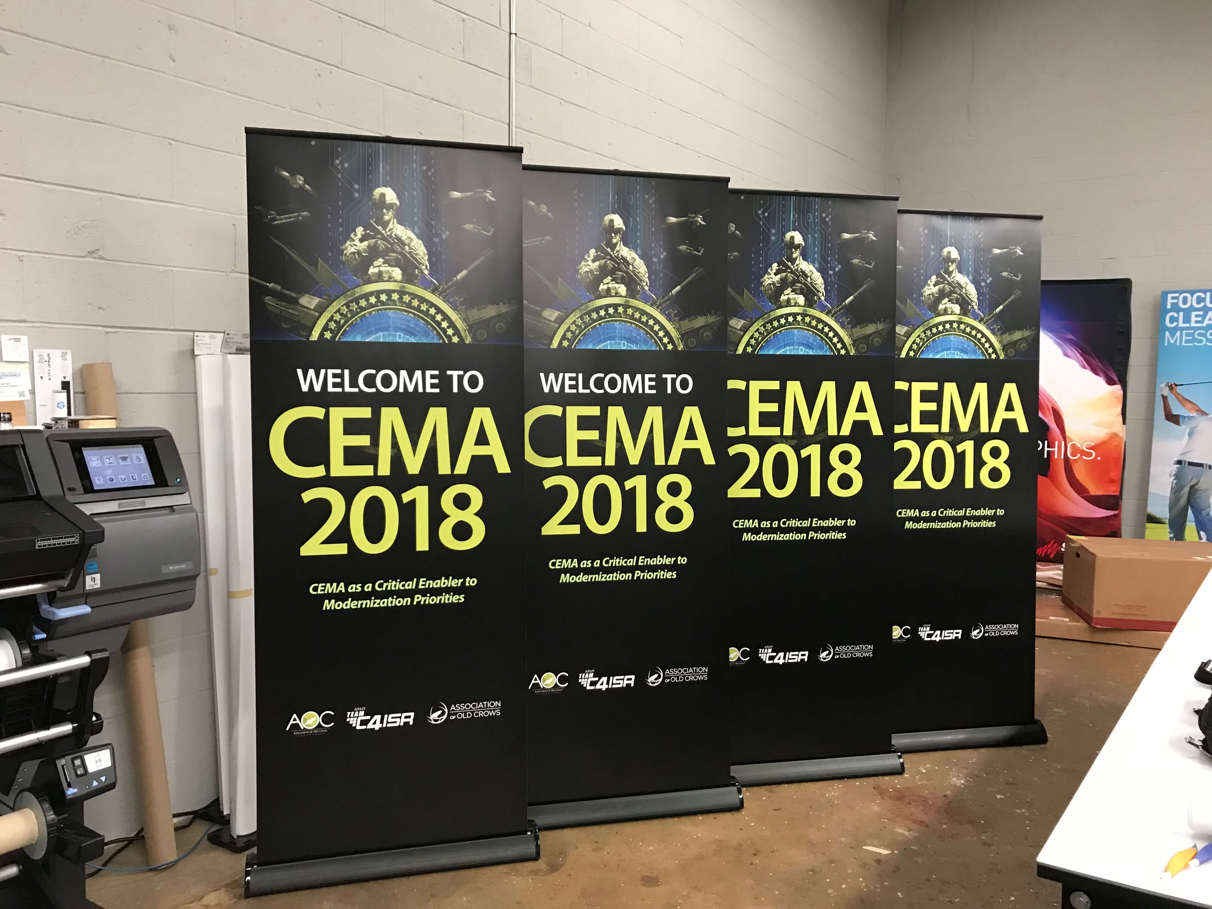 CEMA 2018 retractable banner stands