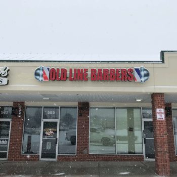Old Line Barbers outdoor sign