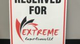 Reserved parking sign for Extreme Carpet Cleaning LLC created by SpeedPro 