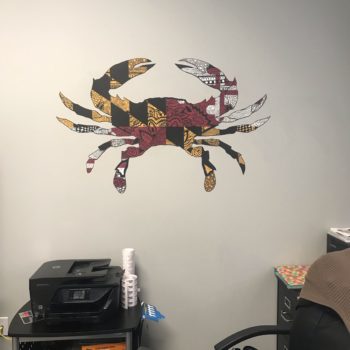 Maryland flag crab wall mural