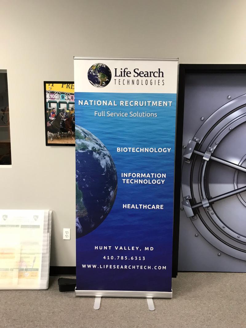 Banner for Life Search Technologies created by SpeedPro Towson 