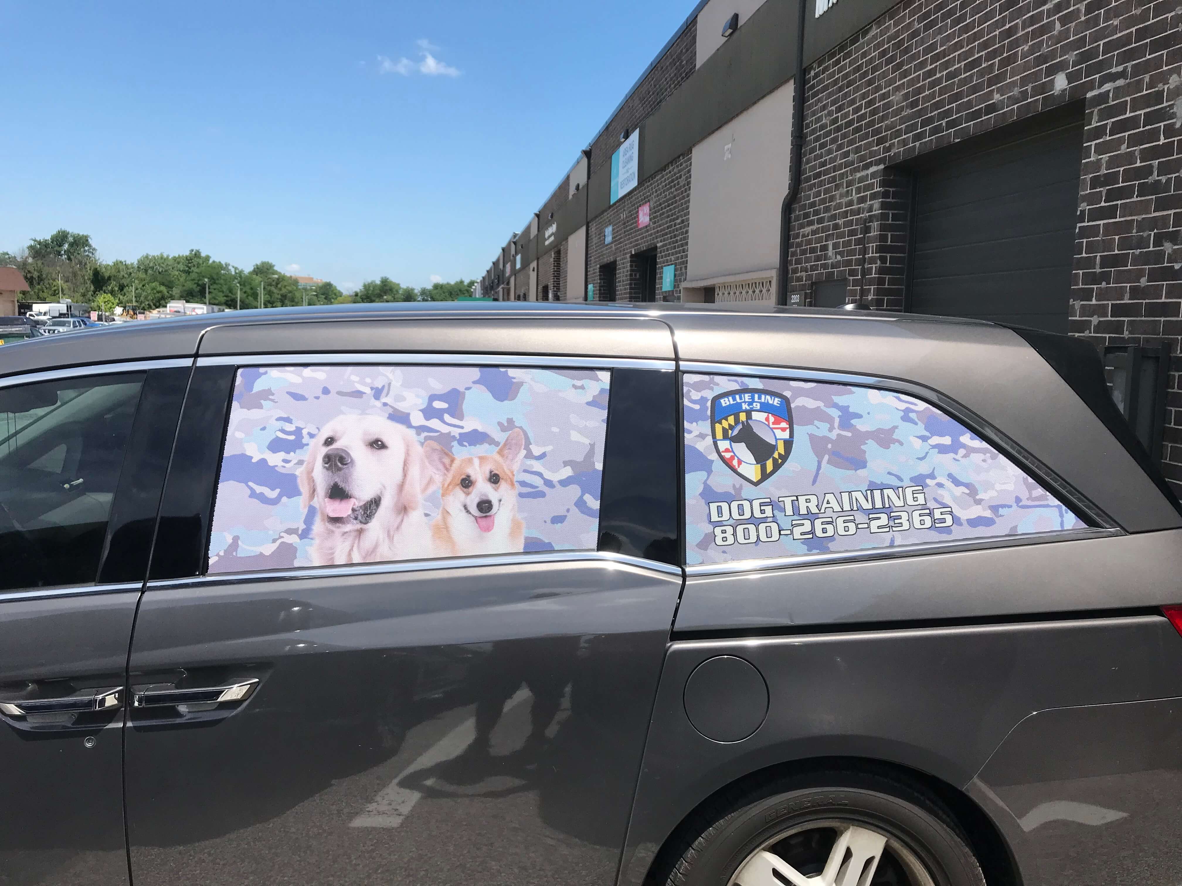 Dog trainer vehicle wrap