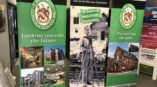 F.M. Harvey Construction standing trade show banner