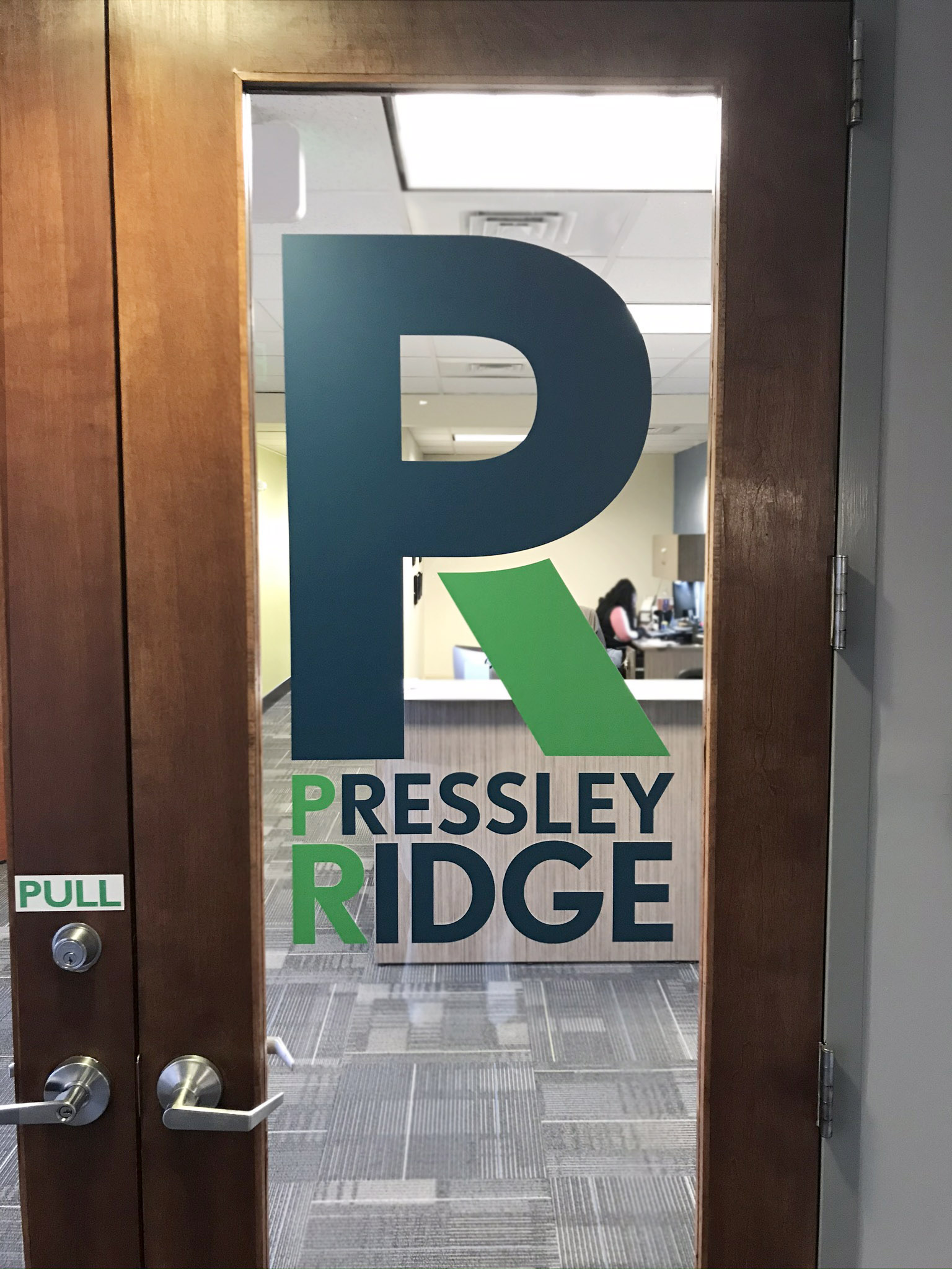 Pressley Ridge Door decal