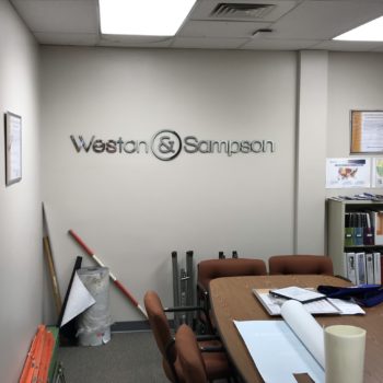 Weston & Sampson Office Wall logo
