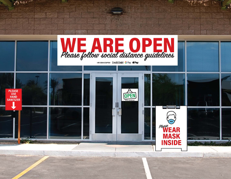 We Are Open Sign for Business