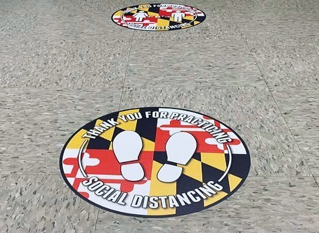 Maryland Floor Decals for Social Distancing