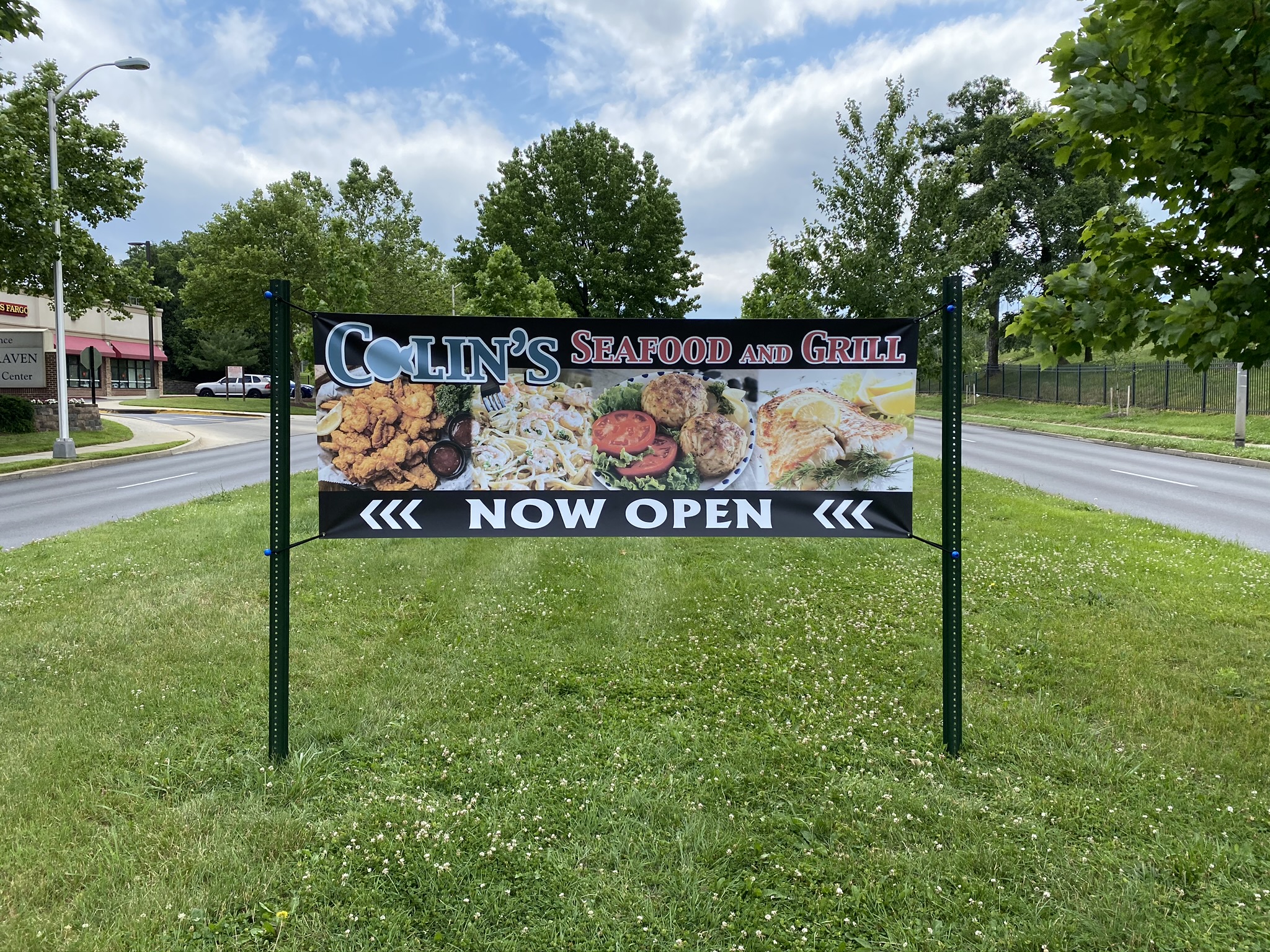 Colin's Seafood and Grill Roadside Banner