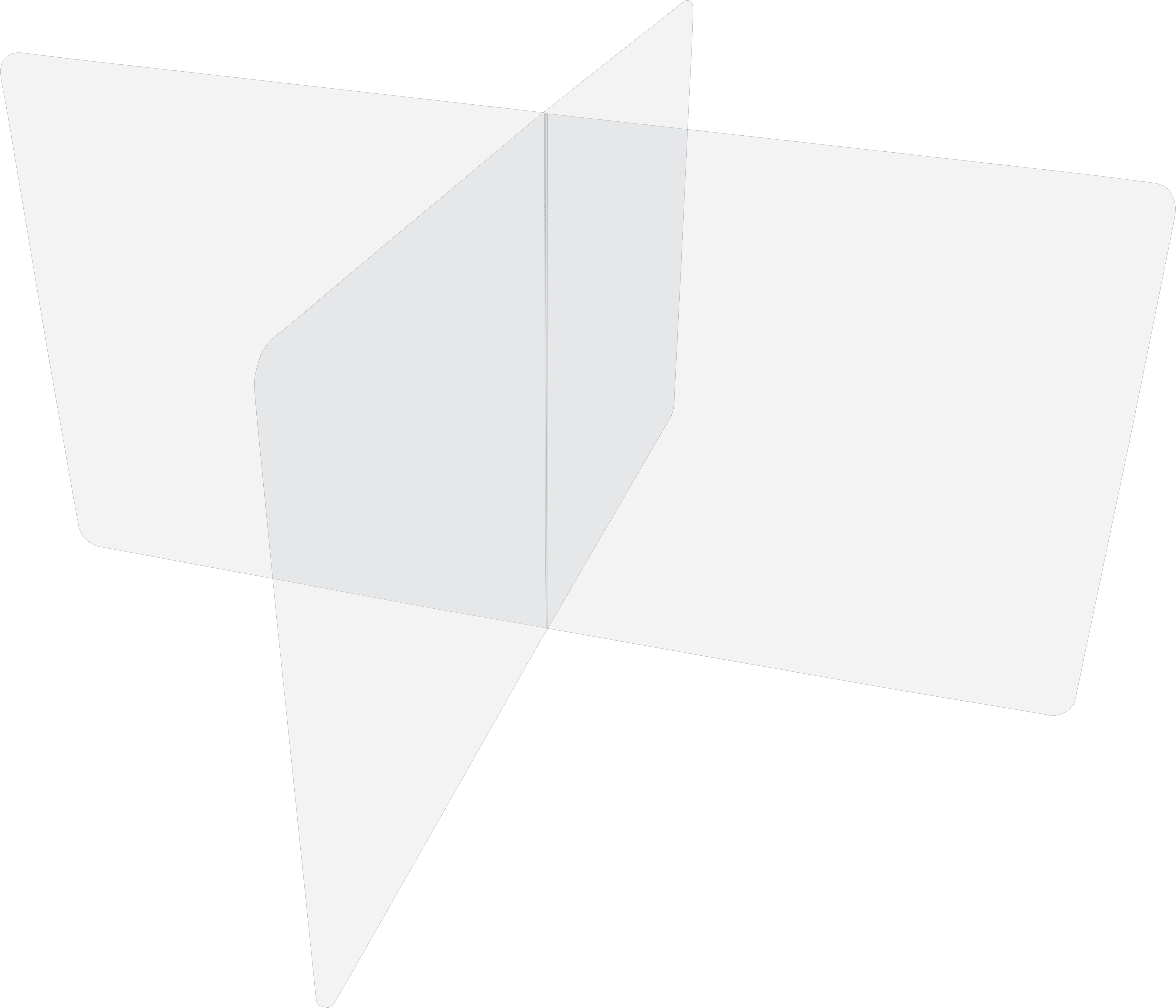 4-Way Desktop Sneeze Guard With Curved Edges