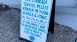 Curbside Service Instructions Sign