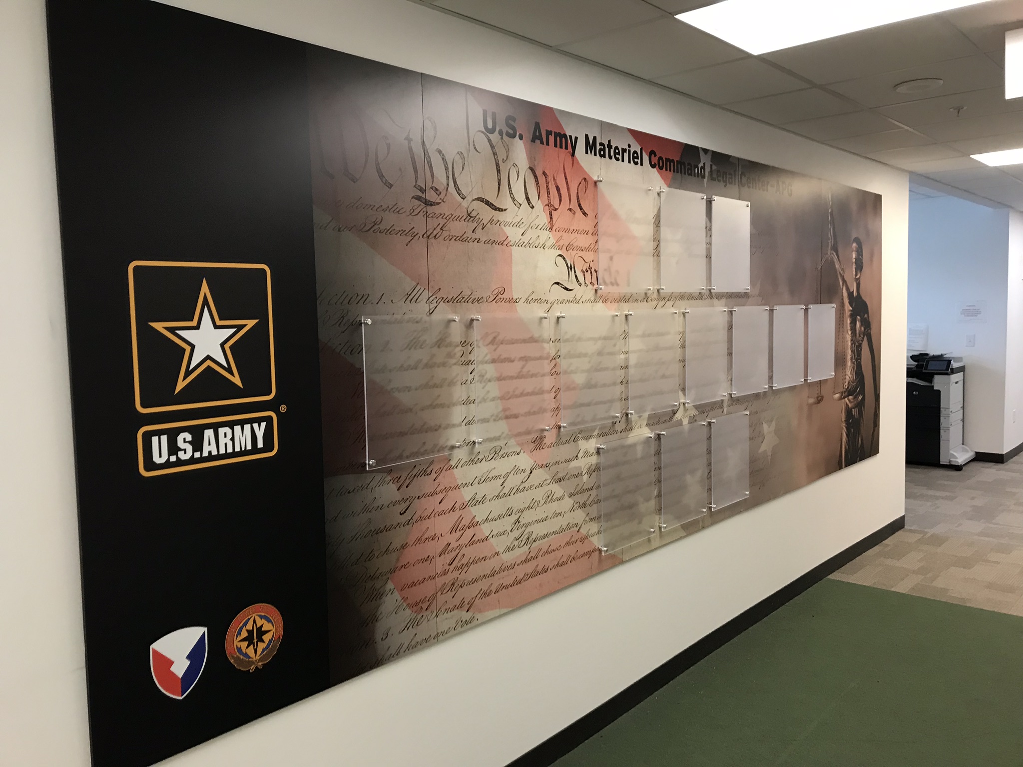 Large U.S. Army U.S. Constitution Wall Mural