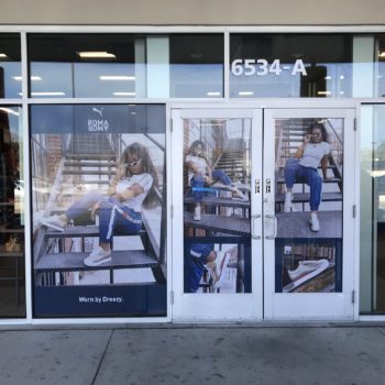 Window Decals Promoting Shoes