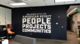 Large Black Wall Text Mural