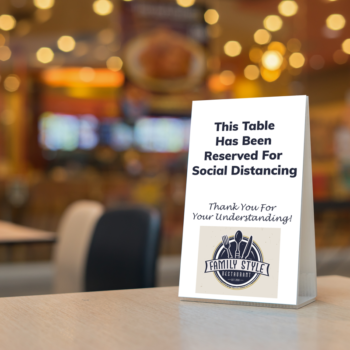 Social Distancing Signage for Restaurants