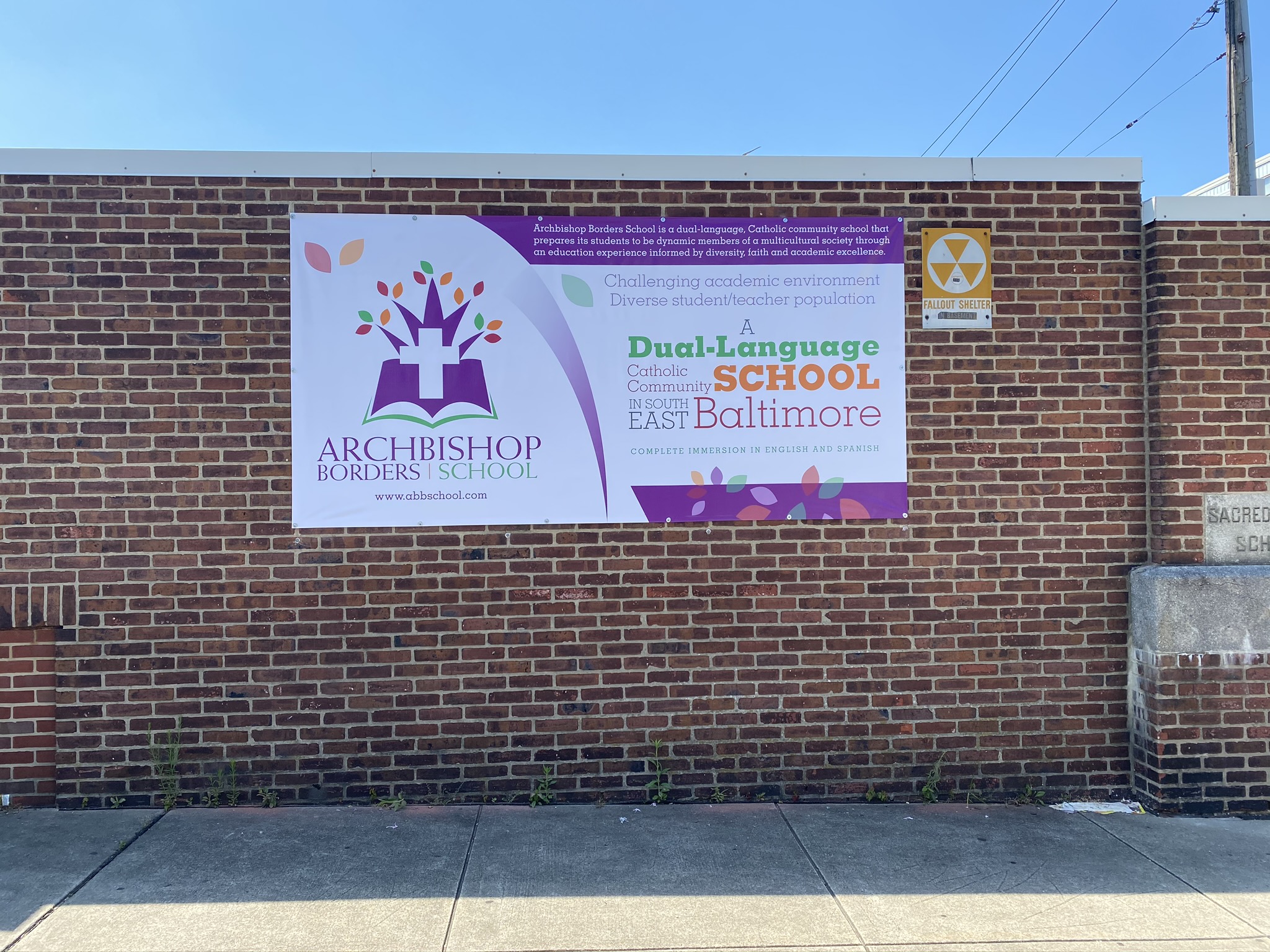 Archbishop Borders School Outside Banner