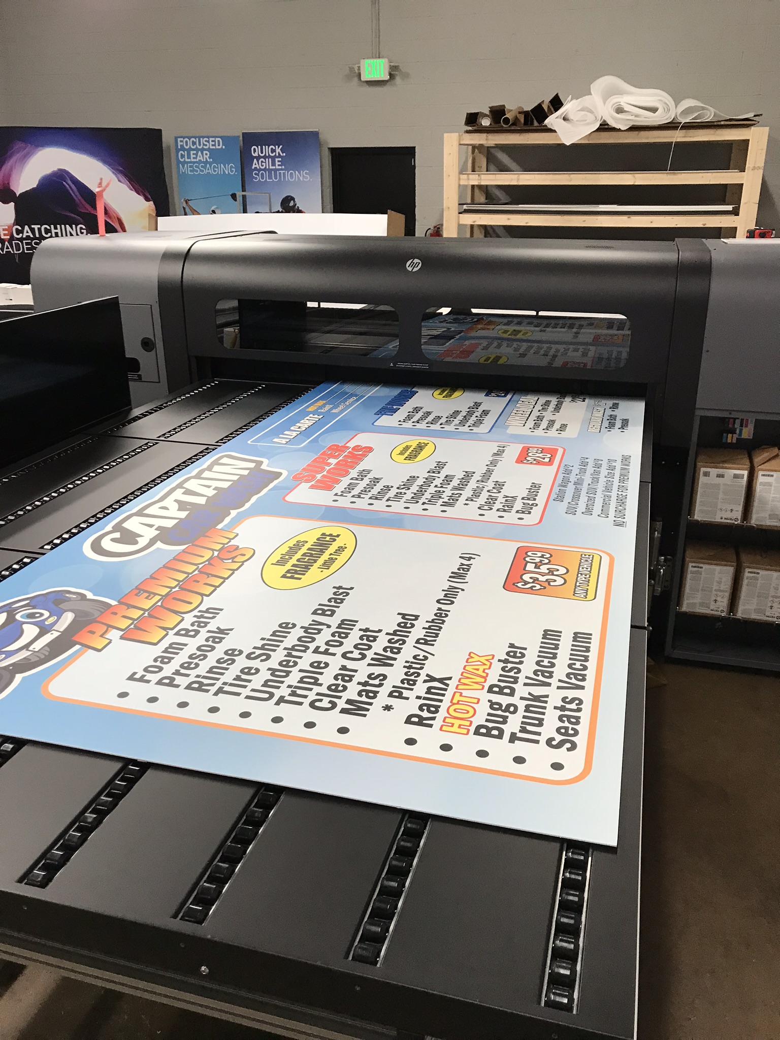 Printer Printing Large Banner