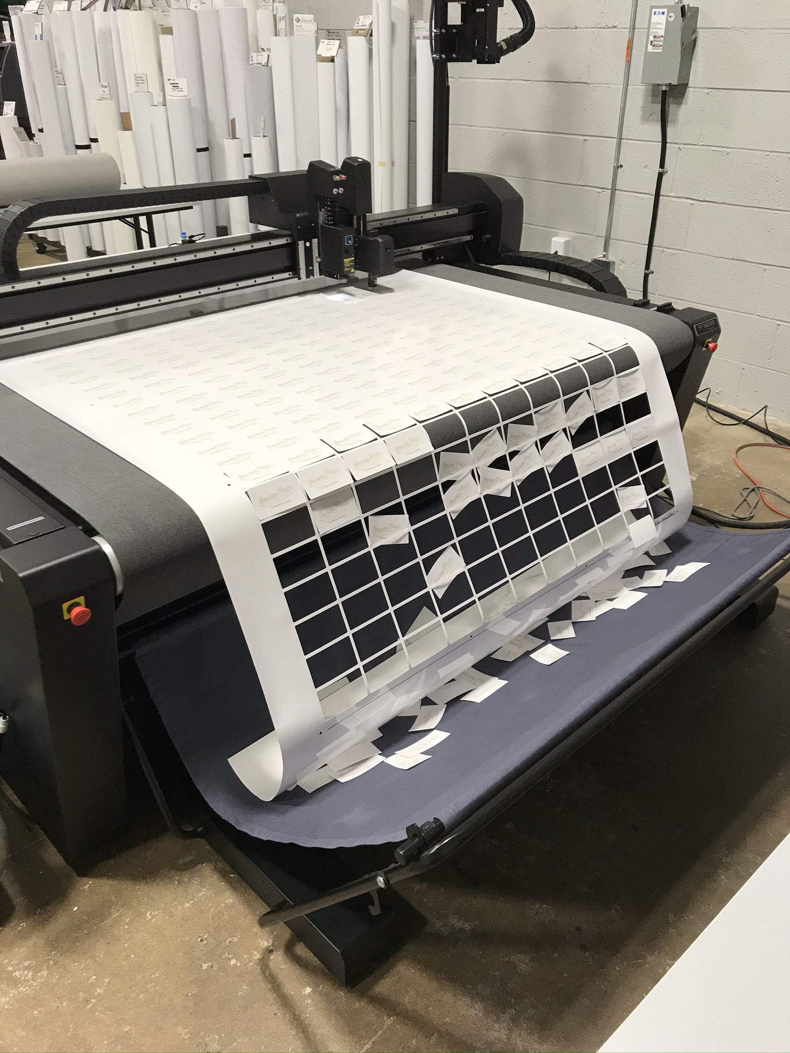 Printer Printing Multiple White Decals