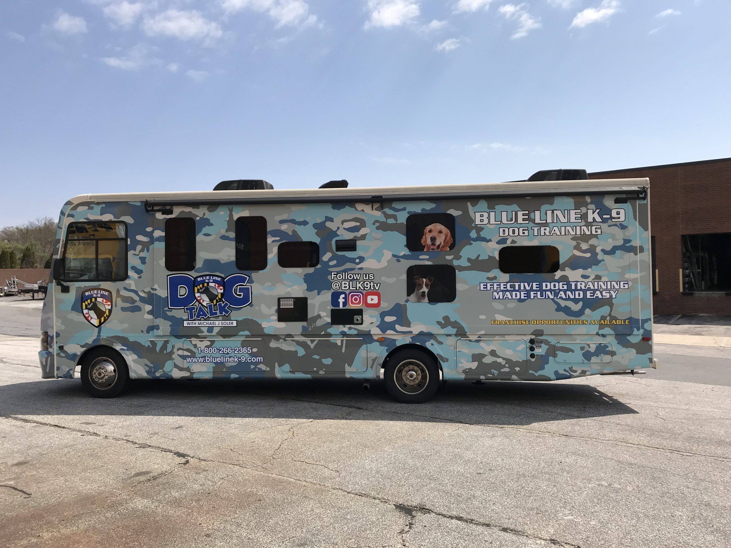 Blue Line K-9 Branded Bus