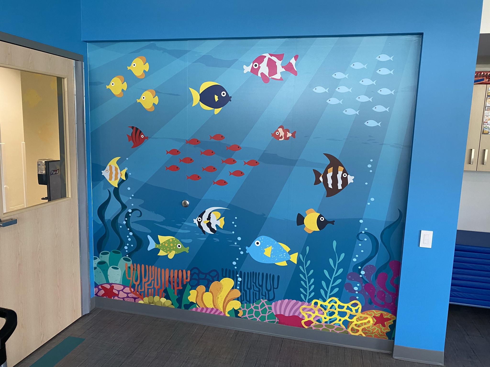 Kids Classroom Ocean Creatures Mural