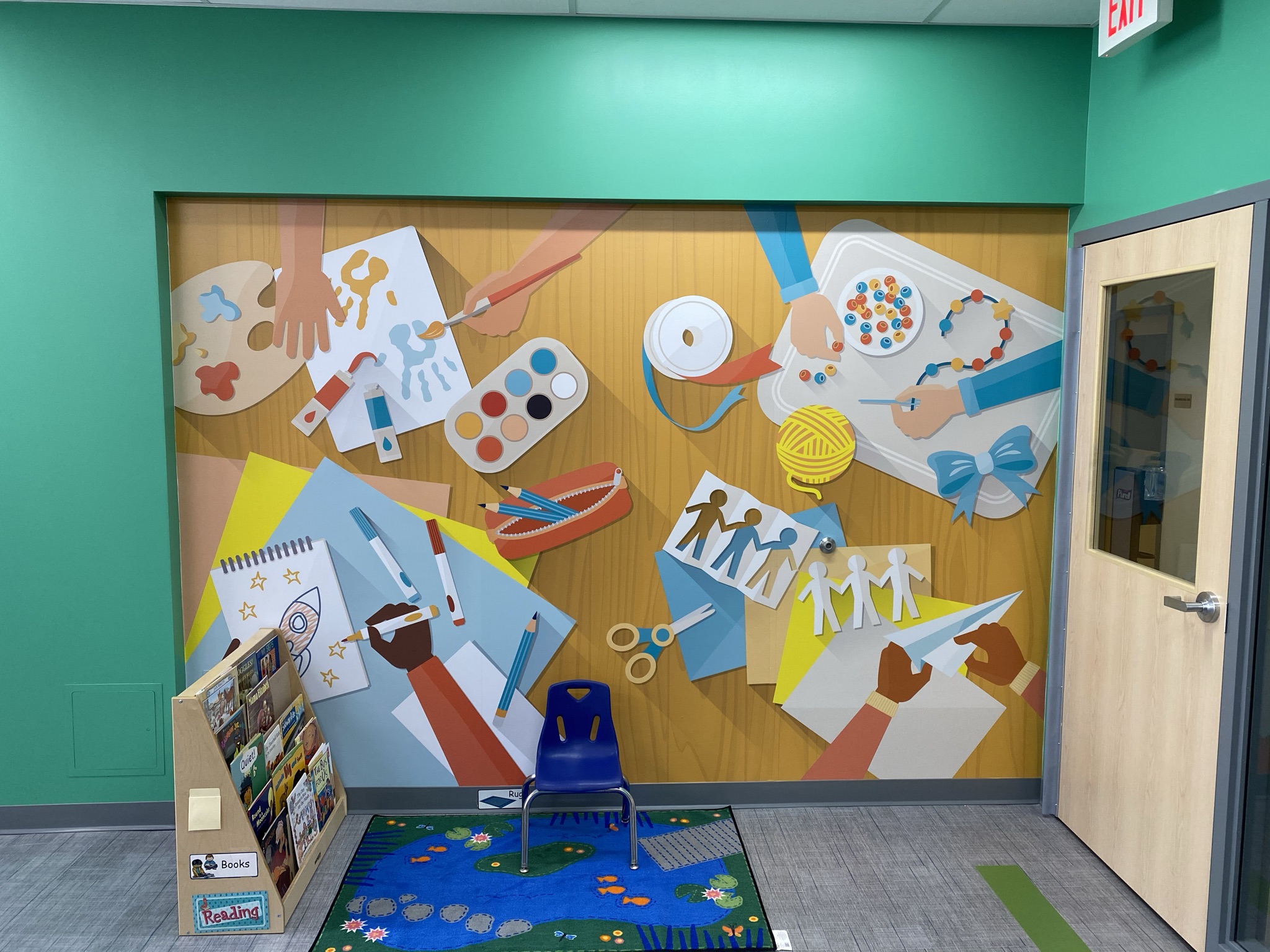 Kids Classroom Arts & Crafts Mural