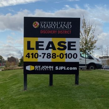 St. John Properties Lease Space Signs at University of Maryland