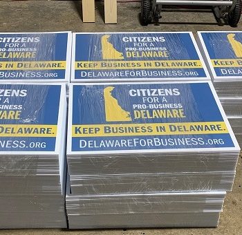 Citizens for a Pro-Business Delaware Signs