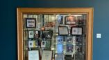 FMC Awards Display Case in Hallway