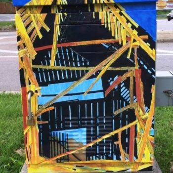 Painted utility box