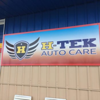 H-Tek Autocare store front sign