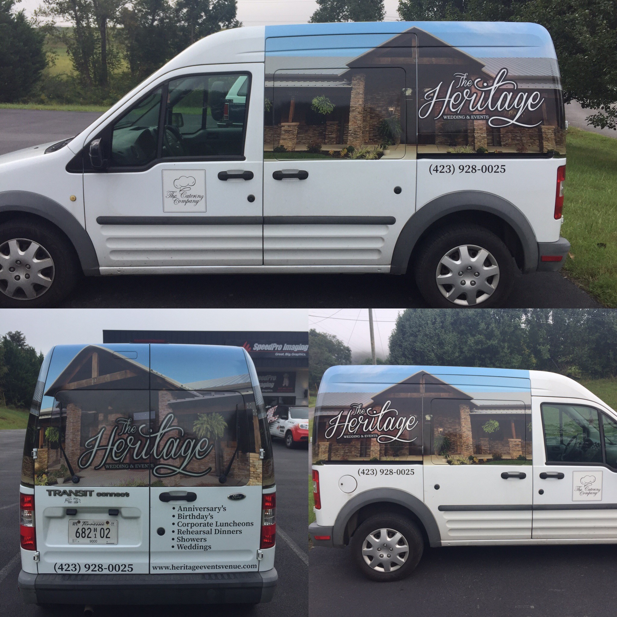 The Heritage Wedding and Events Ford Transit Van wrap