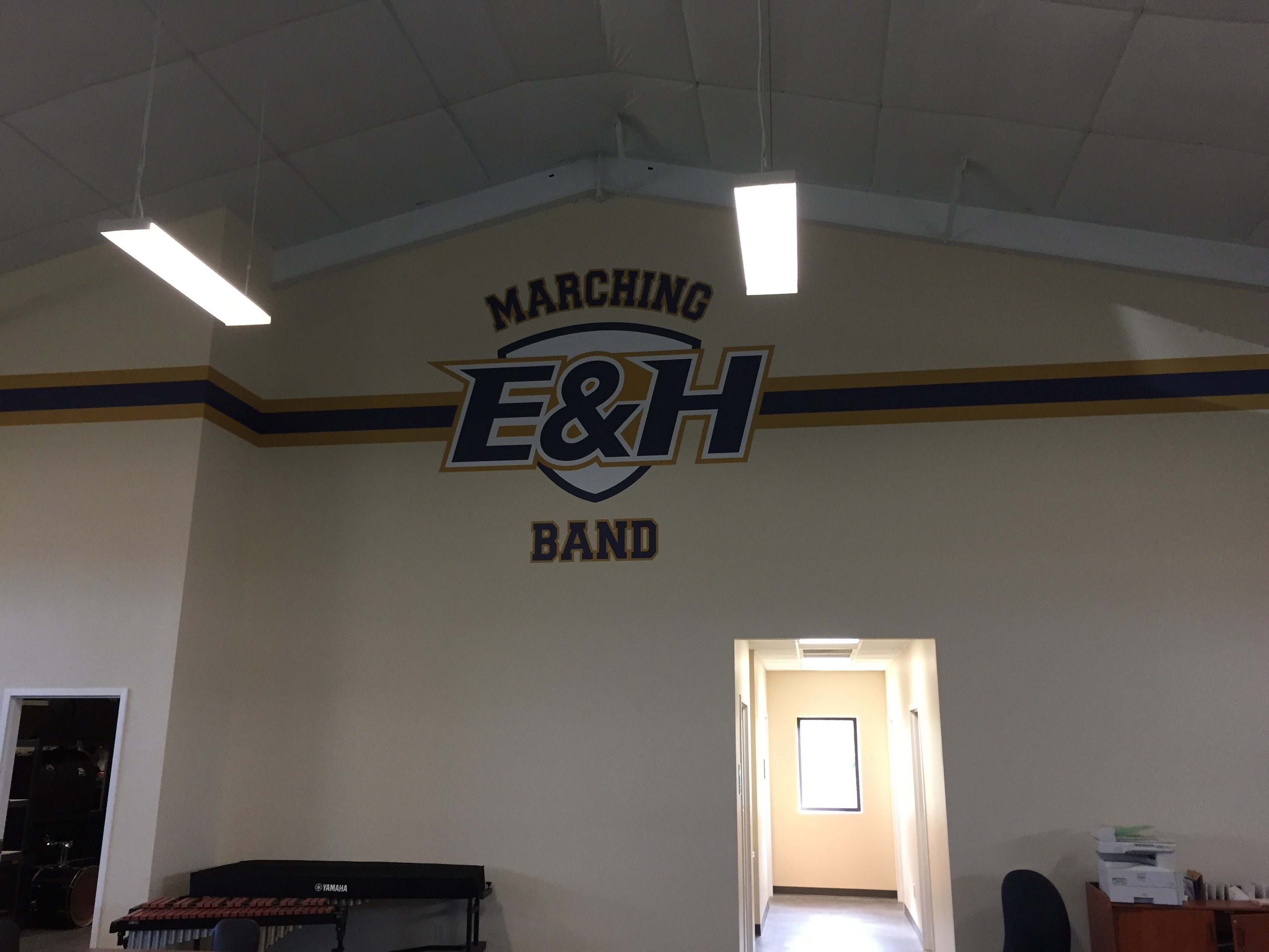 E&H marching band wall graphic