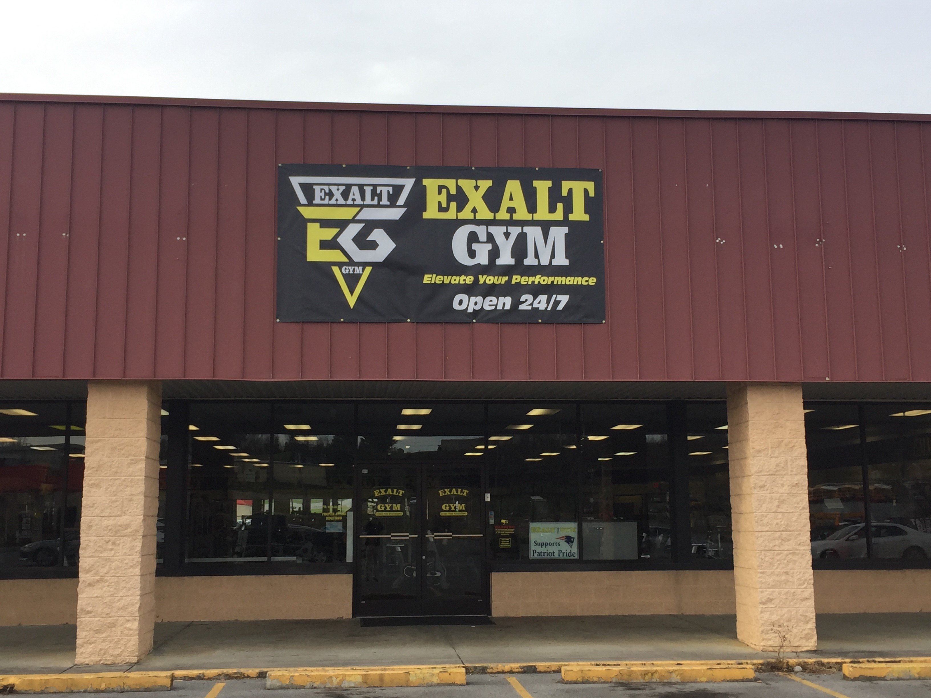 Exalt Gym outdoor banner