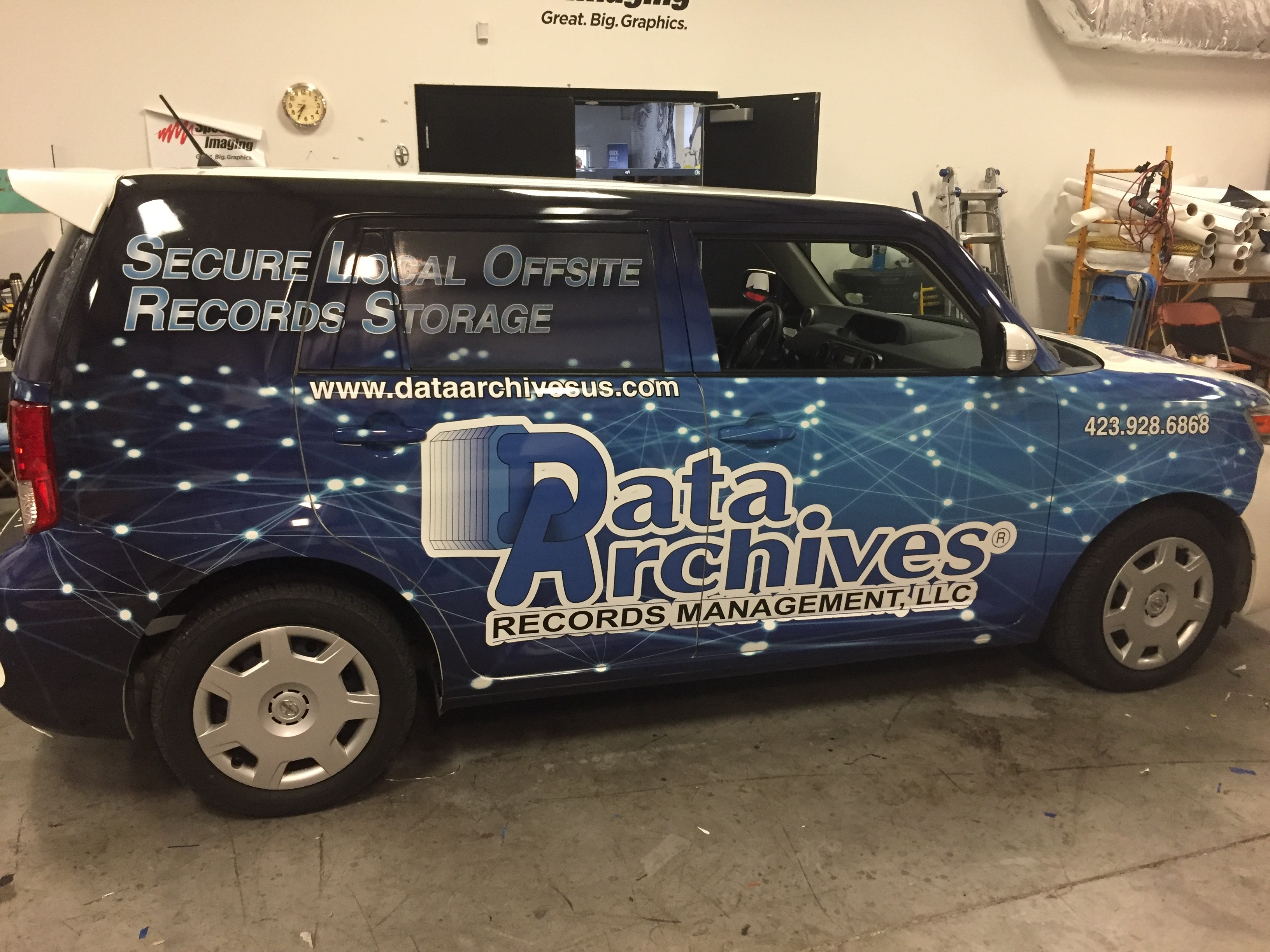 Data Archives Scion vehicle wrap passenger side view