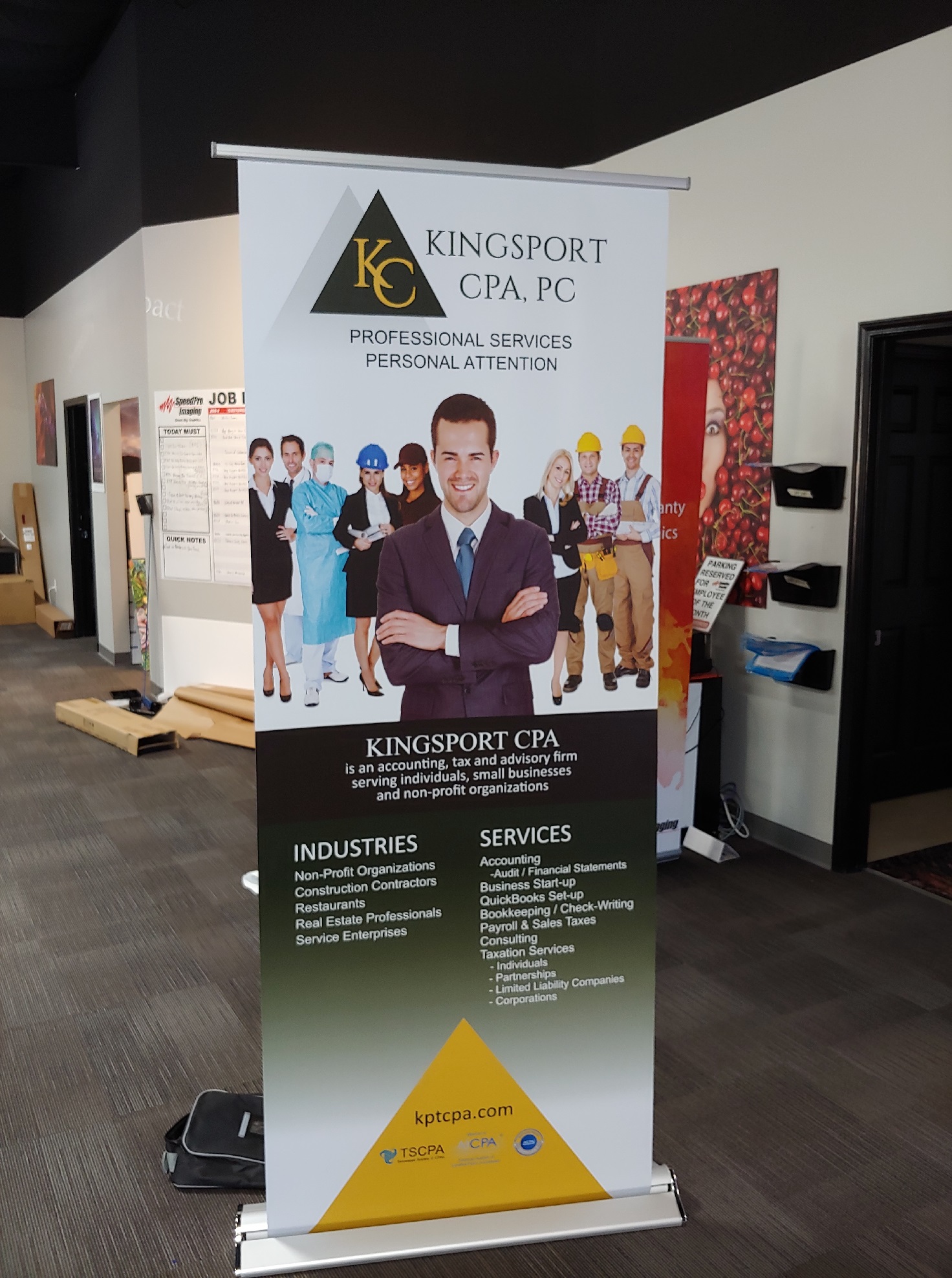 Kingsport CPA PC retractable banner