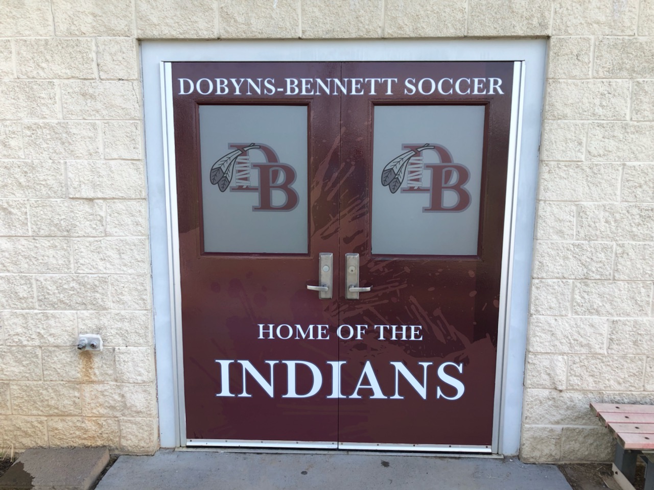 Home of the Indians door wrap