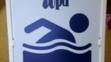 Summer Aquatics a-frame sign