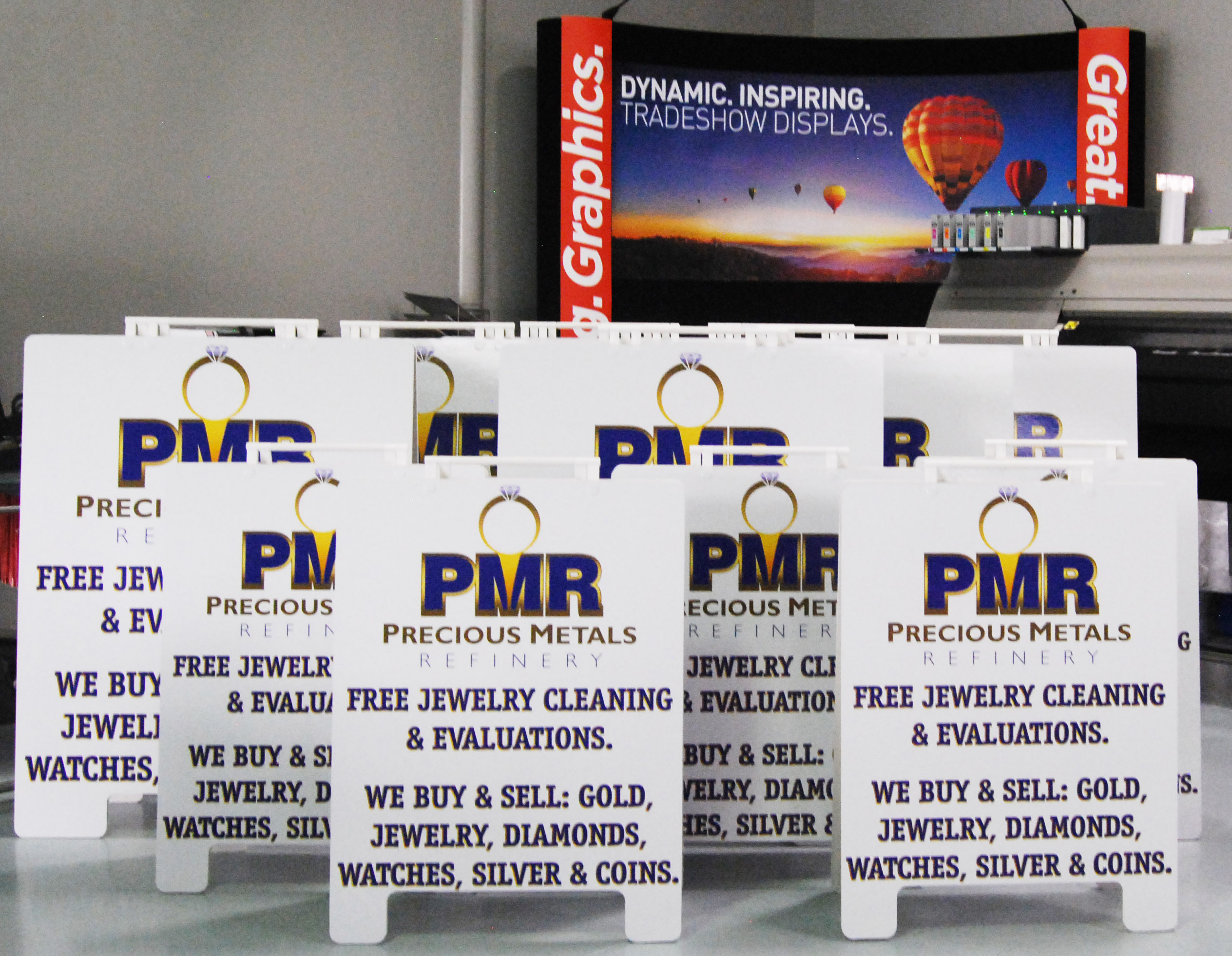 PMR a-frame signs