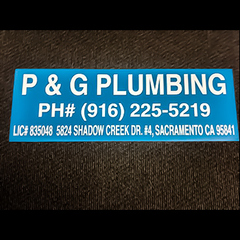 P & G Plumbing banner