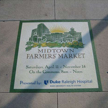 Midtown Farmers' Market sidewalk graphic