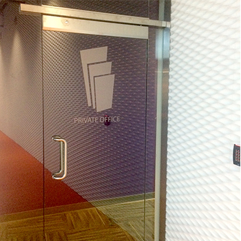 private office window graphic