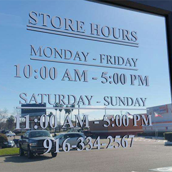window graphic listing store hours