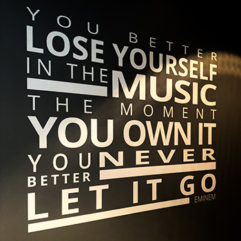 eminem music quote wall graphic