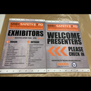 SRBX Safety Expo boards