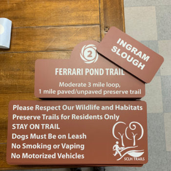 signs for nature trails