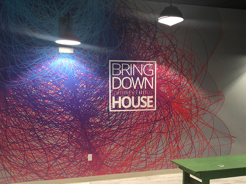 Abstract wall mural for Bring the House Down