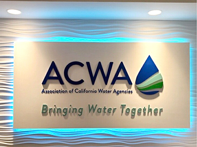 indoor office sign for ACWA