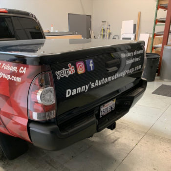Danny's Automotive and Tires vehicle wrap--back