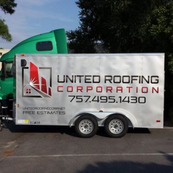 United Roofing Corporation Fleet Wrapped Trailer