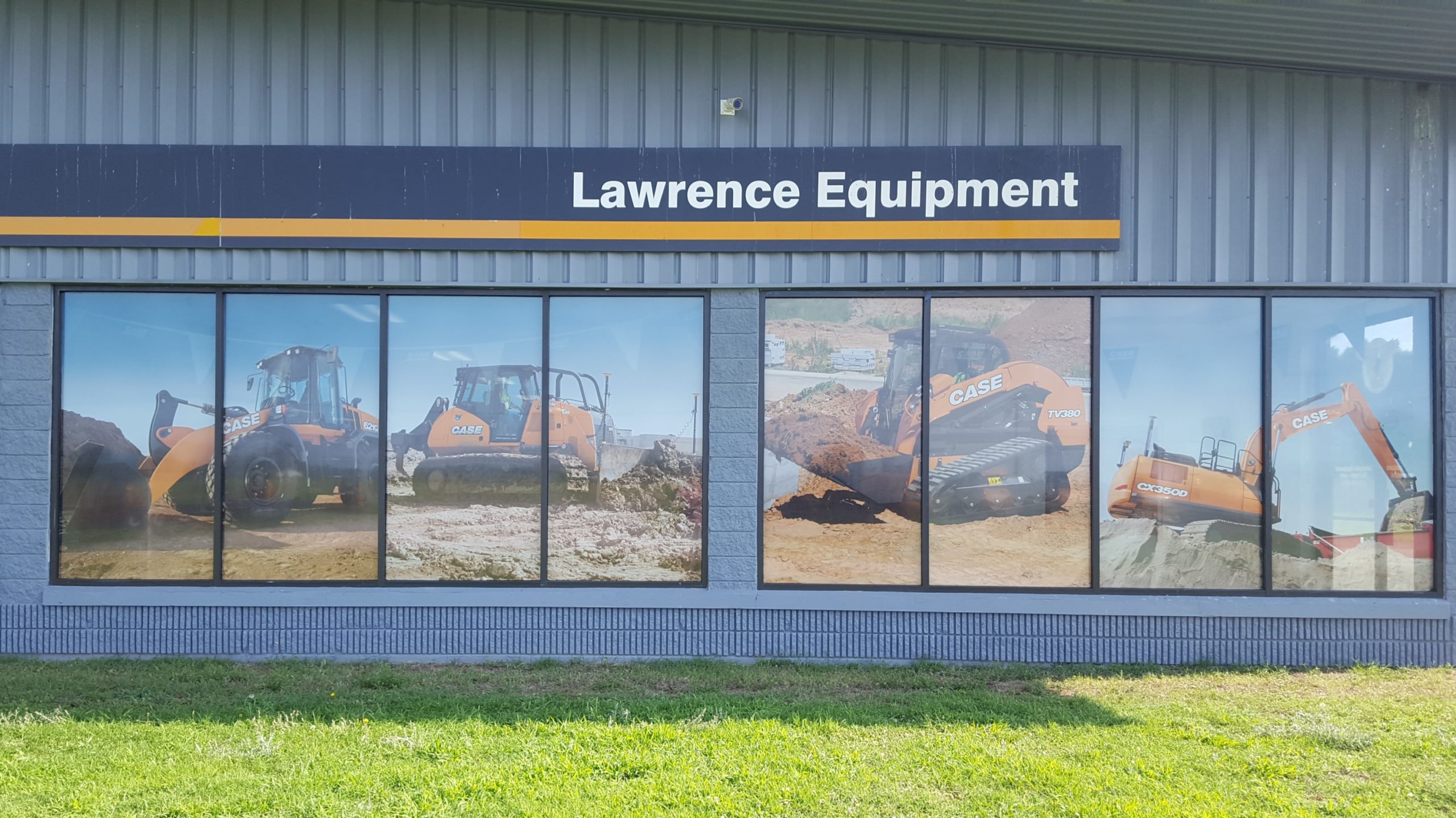 Lawrence Equipment window graphics