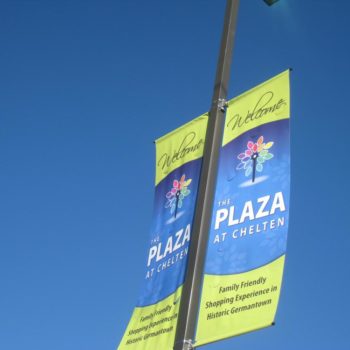The Plaza at Chelten banners